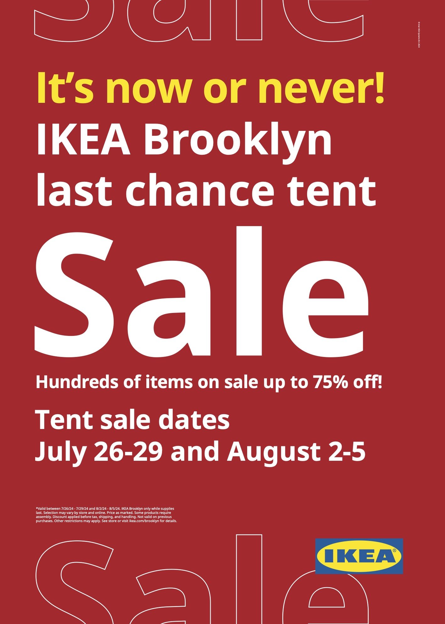 Tent sale poster