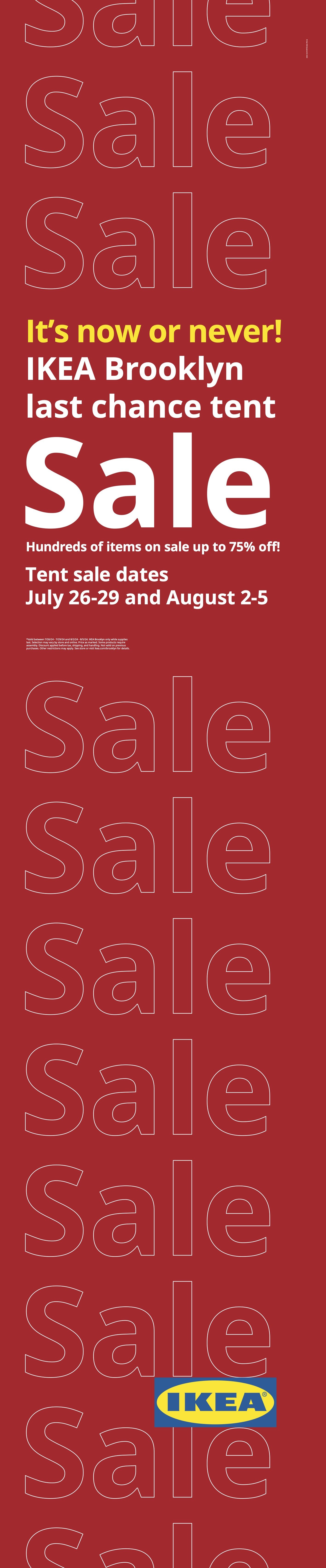 Tent sale banner